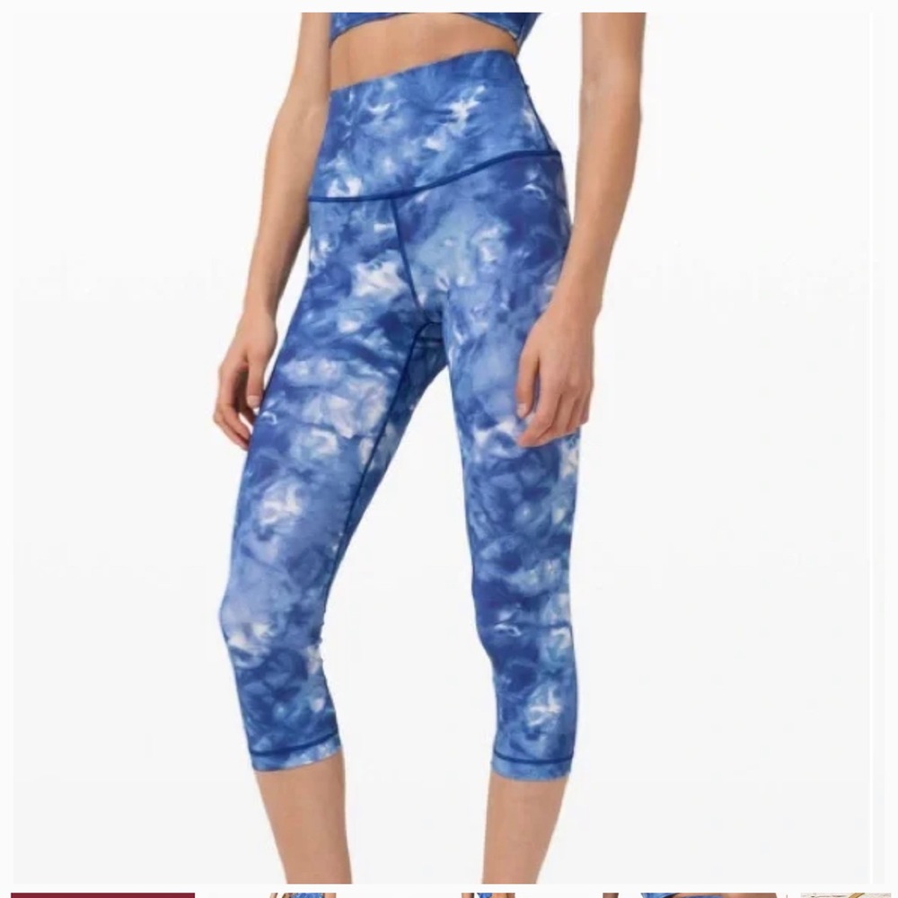 Lululemon Athletica Run with the Waves crop‎ leggings size 10